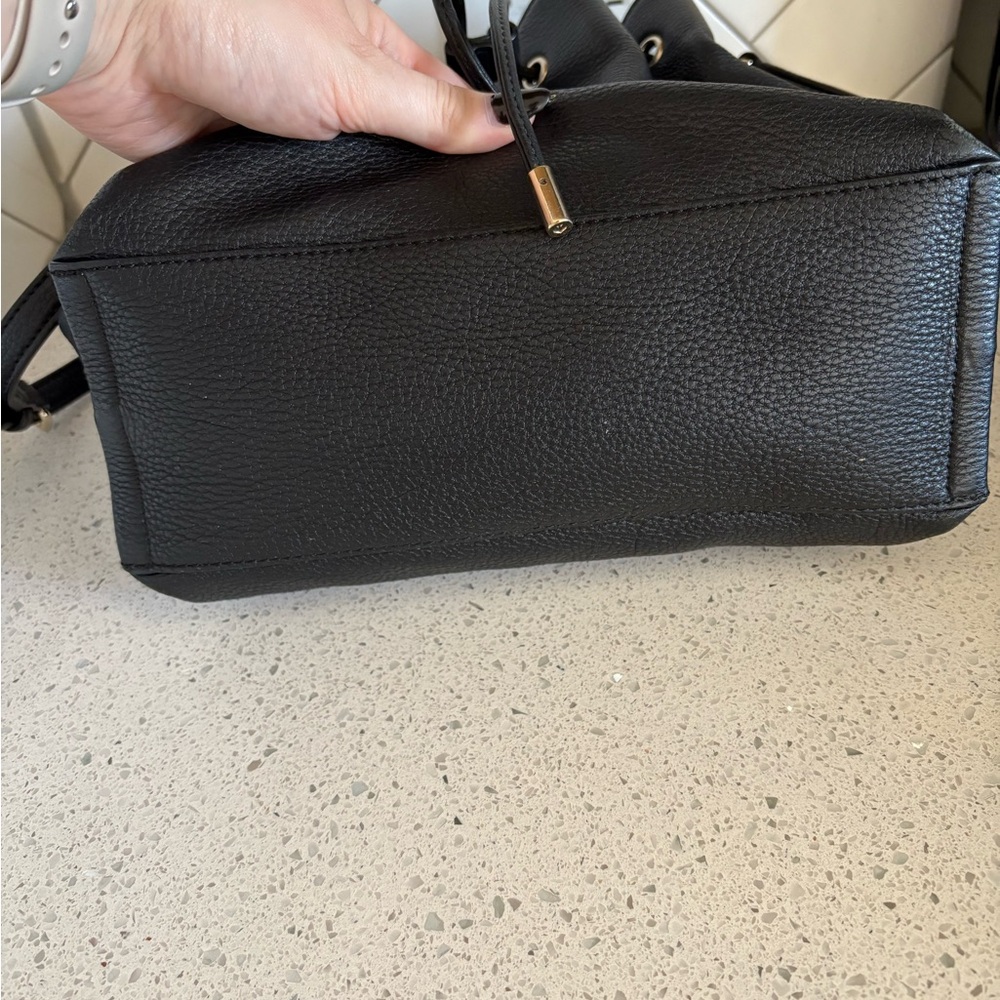 Kate Spade Black Leather Drawstring Bag - Picture 4 of 7